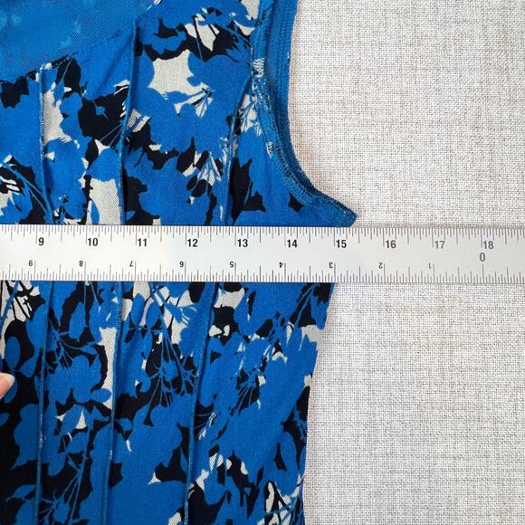 Coldwater Creek Floral Sleeveless Mesh Shadow Print Midi Dress Size 8 - Picture 4 of 7